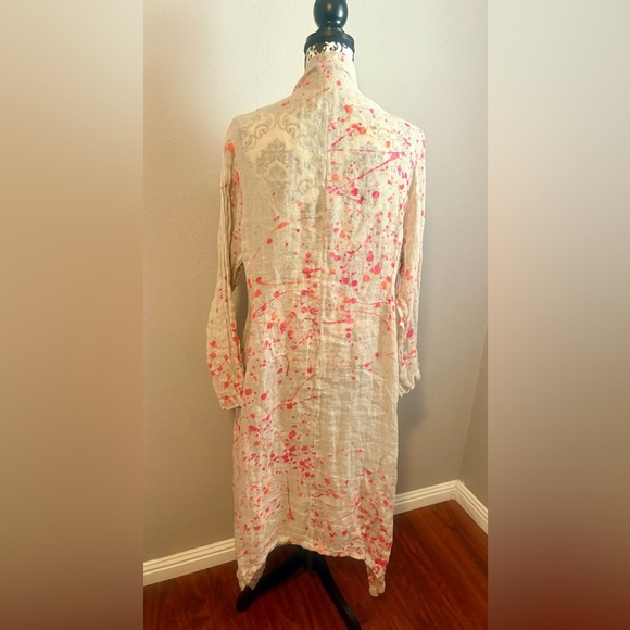 BANANA BLUE Bright Flax Mesh Splash Duster Coat - Picture 3 of 10